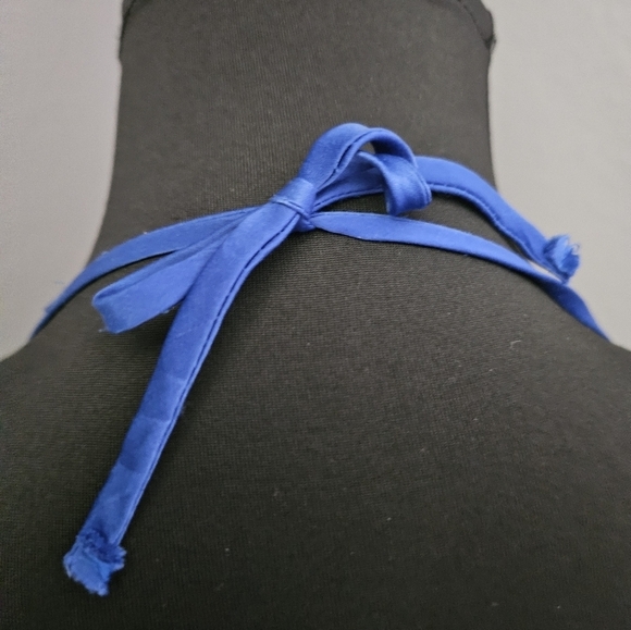 Urban Outfitters Blue Silky Maxi Dress With Side Slit - small - Picture 11 of 13